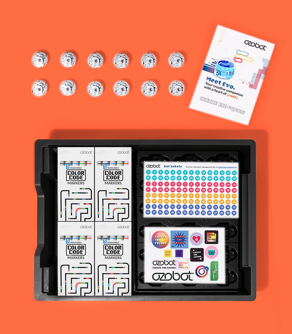 Ozobot Evo robotu klases komplekts 12gab