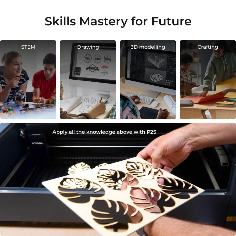 xTool P2S 55W Desktop CO2 Laser Cutter Educational Kit