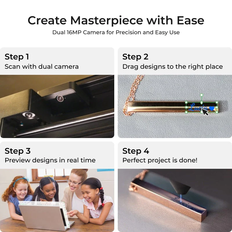 xTool P2S 55W Desktop CO2 Laser Cutter Educational Kit