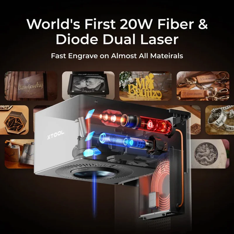 xTool F1 Ultra 20W Fiber and Diode Laser Engraver Educational Kit